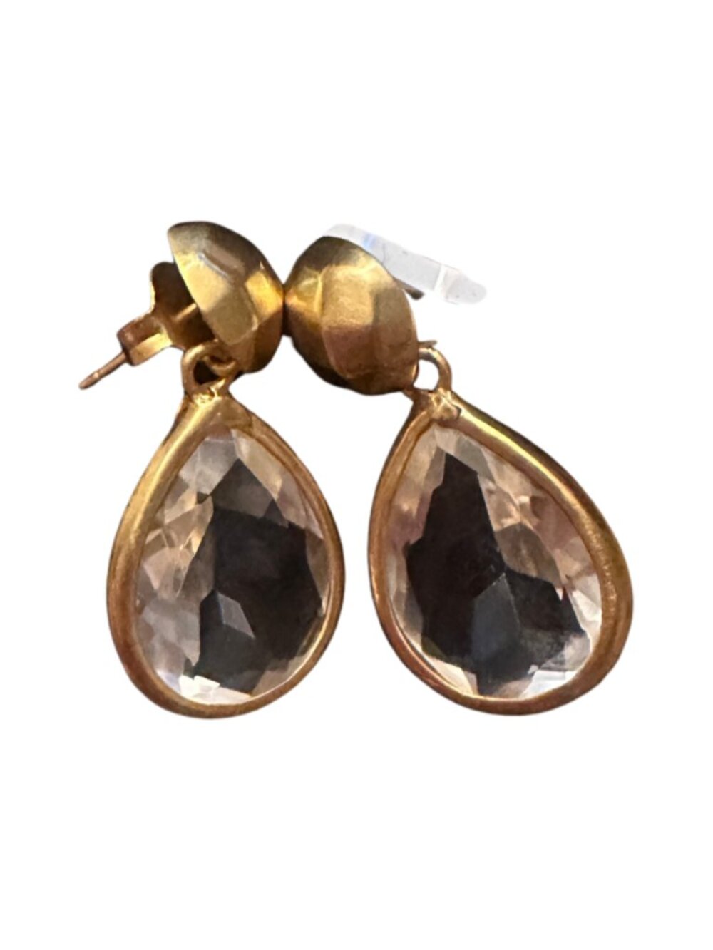 NEW Julie Vos Clear Gemstone Teardrop Earrings